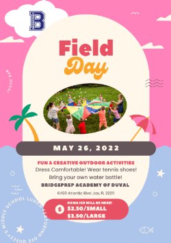 TOMORROW: FIELD DAY!